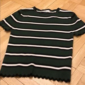Zara Ribbed Short Sleeve Tee
